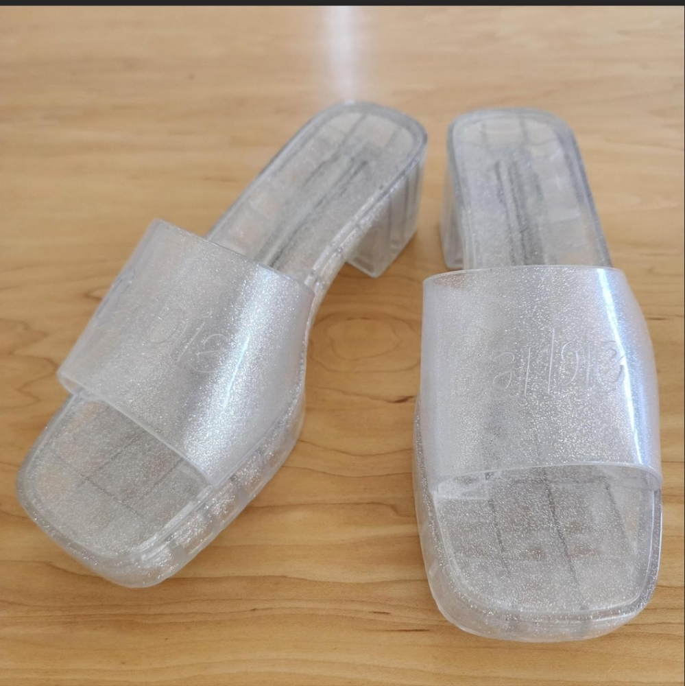 "BARBIE" Jellie Sparkly Block Heel